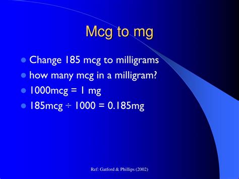 1 Mg To Mcg: Quick Conversion Guide