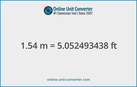 1.54 Meters To Feet Converter