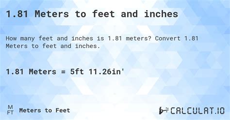 1.81 Meters To Feet Conversion Simplified