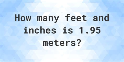 1.95 Meters To Feet Conversion Made Easy