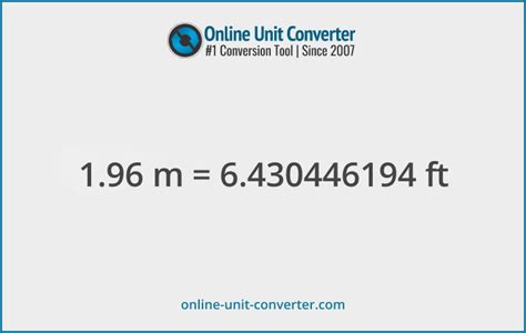 1.96 Meters To Feet Conversion Guide