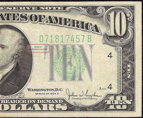 10 Facts About The $10 1934 Bill