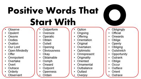 10 Optimistic Words Starting With O