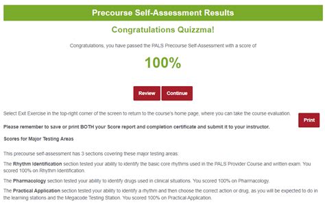 10 Pals Precourse Self-Assessment Practical Application Answers