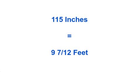 115 Inches To Feet Conversion Made Easy