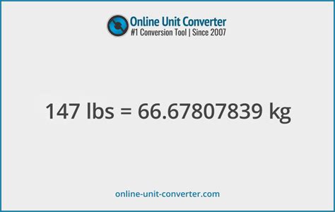 147 Pounds To Kilograms Converter