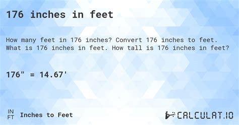 176 Inches To Feet Conversion Guide