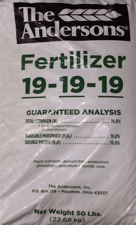 19-19-19 Fertilizer Application Rates For Optimal Growth