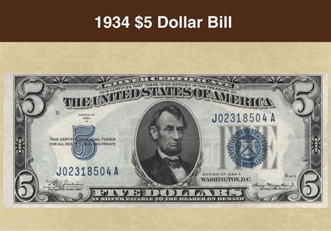 1934 Five Dollar Bill Value And History Revealed