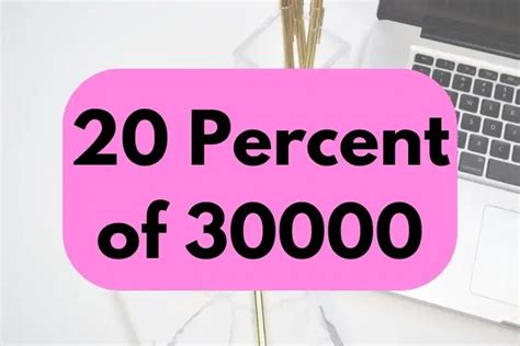 20 Percent Of 30000 Calculation And Meaning