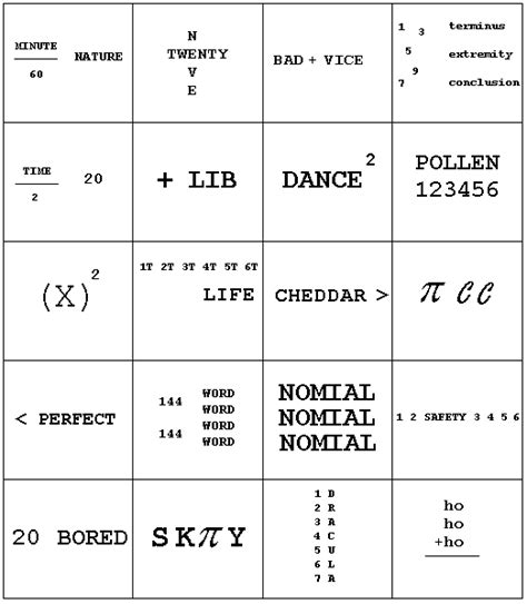 20 Rebus Puzzles For Camps