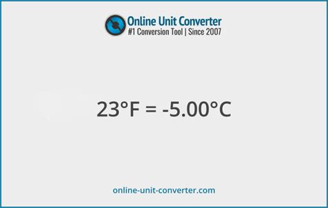 23 Fahrenheit To Celsius Conversion