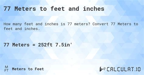 3 Ways To Convert 1.77 Metres To Feet