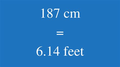 3 Ways To Convert 187 Cm To Ft In