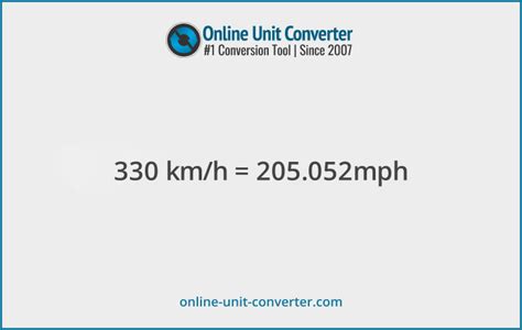 3 Ways To Convert 330 Kmh To Mph