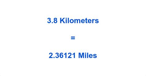 3.8 Kilometers To Miles Converter