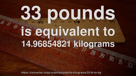 33 Pounds To Kilograms Made Easy