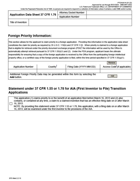 37 Cfr 1.76: Understanding The Application Data Sheet