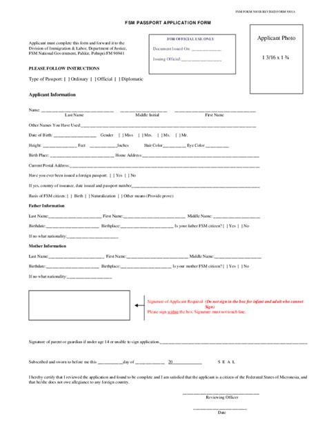 5 Easy Steps To Fsm Passport Application Form