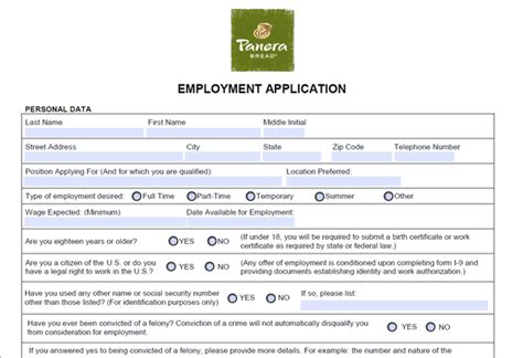 5 Easy Ways To Fill Out Panera Bread Application Pdf