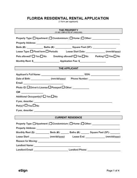 5 Essential Florida Rental Application Form Tips