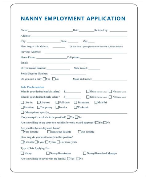 5 Essential Nanny Job Application Templates