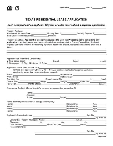 5 Essential Steps Texas Residential Lease Application