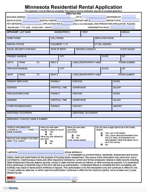 5 Essentials For A Rental Application Form In Mn