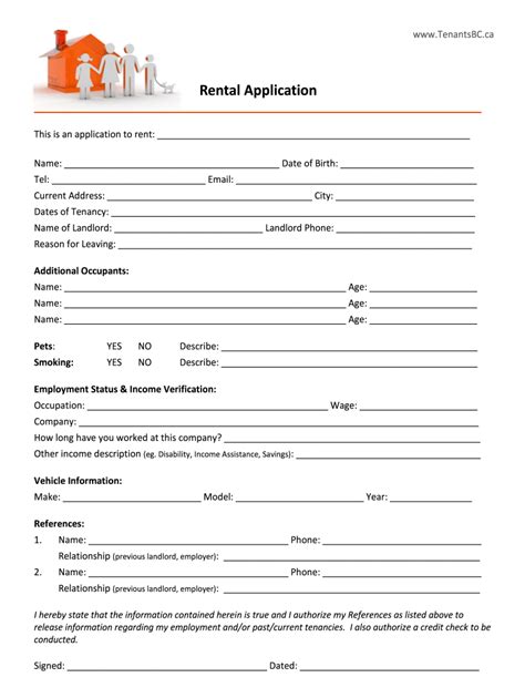 5 Essentials Of A Bc Rental Application Form