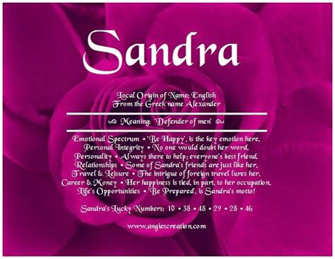 5 Meanings Behind The Name Sandra