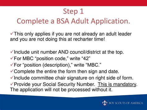 5 Steps To Bsa Adult Application Online