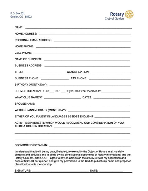 5 Steps To Fill Rotary Club Membership Application Form