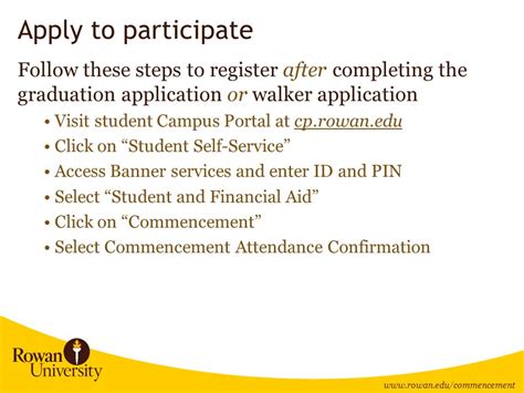 5 Steps To Rowan Graduation Application Success