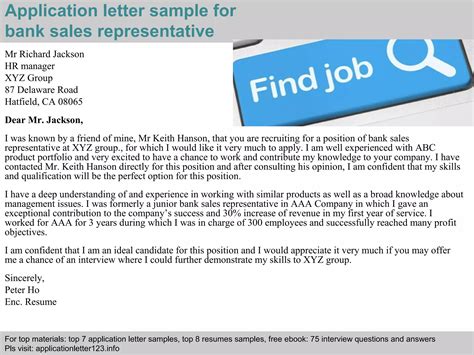 5 Tips For A Sales Representative Application Letter