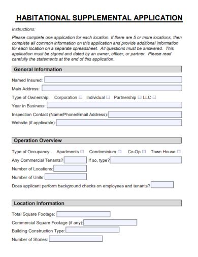 5 Tips For A Smooth Habitational Supplemental Application