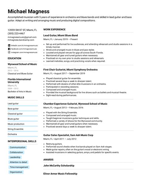 5 Tips For A Strong Music Resume For College