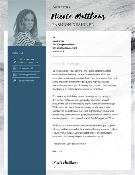 5 Tips For Writing A Fashion Designer Application Letter