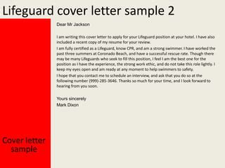 5 Tips For Writing A Strong Lifeguard Application Letter