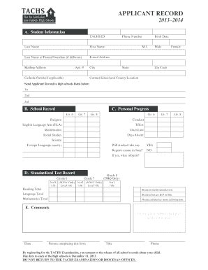 5 Tips To Complete Tachs Applicant Record Form