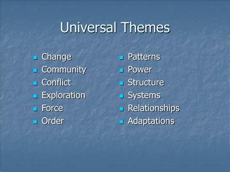 5 Universal Themes That Connect Us All