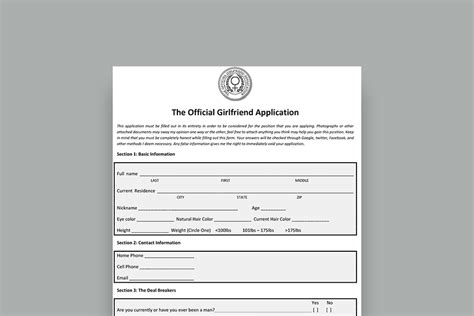 5 Ways To Ace The Official Girlfriend Application Form