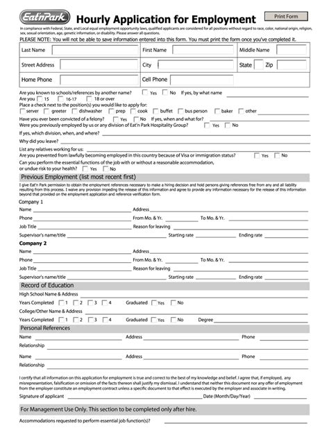 5 Ways To Fill Out Eat N Park Application