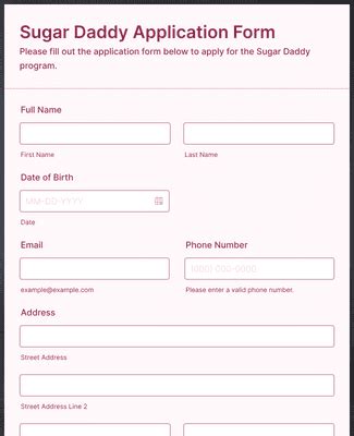 5 Ways To Fill Out Sugar Daddy Application Form