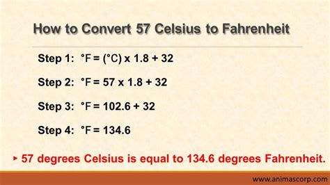 57 Celsius To Fahrenheit Made Easy