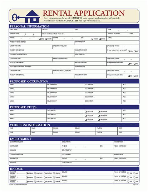 6 Essentials Of Rental Application Form In Ontario