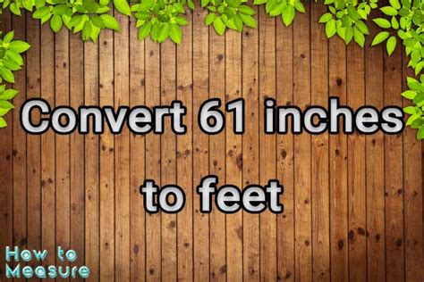 61 Inches To Feet Conversion Simplified