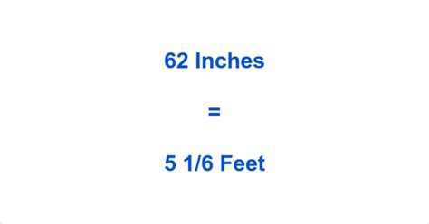 62 Inches To Feet Conversion Made Easy