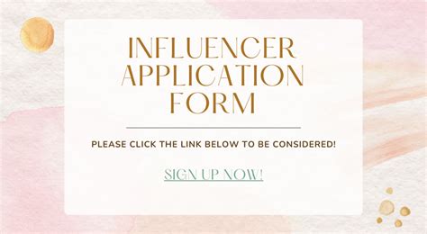 7 Essential Influencer Application Form Tips