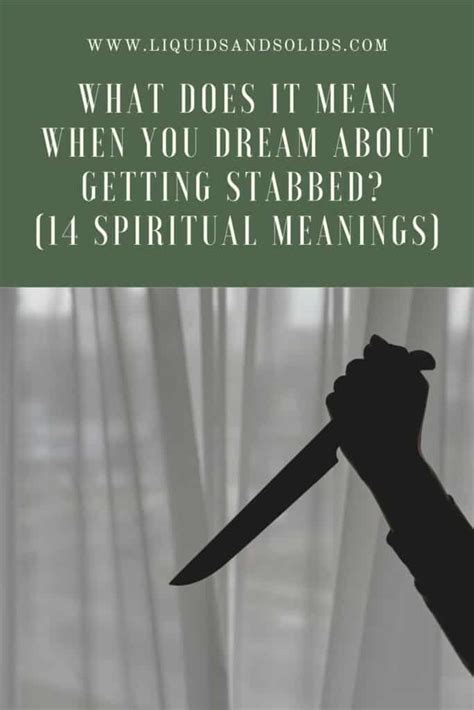 7 Meanings Of Getting Stabbed In A Dream