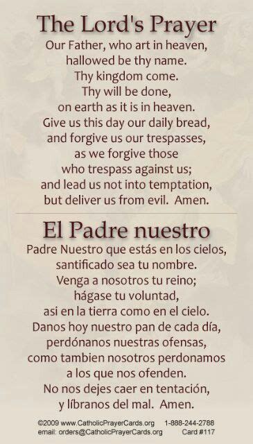 7 Translations Of The Padre Nuestro In English